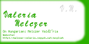 valeria melczer business card